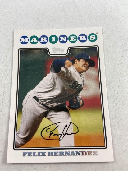2008 Felix Hernandez Seattle Mariners Pitcher Topps #75 Auto-signed - con 313