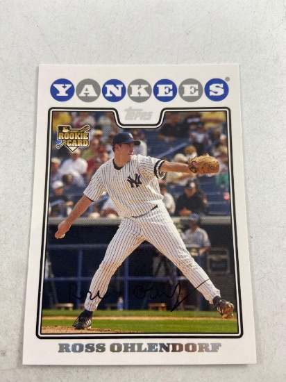 2008 Ross Ohlendorf NY Yankees Pitcher Topps #102 RC Auto-Signed - con 313