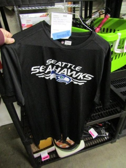 NFL Team Apparel - Seattle Seahawks - TX3Cool - Black Shirt - L - con 868