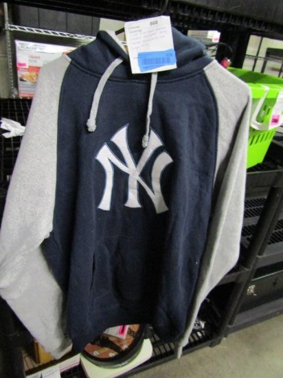CLOR - New York Yankee Hoodie - Grey - Embroidered - L - con 868