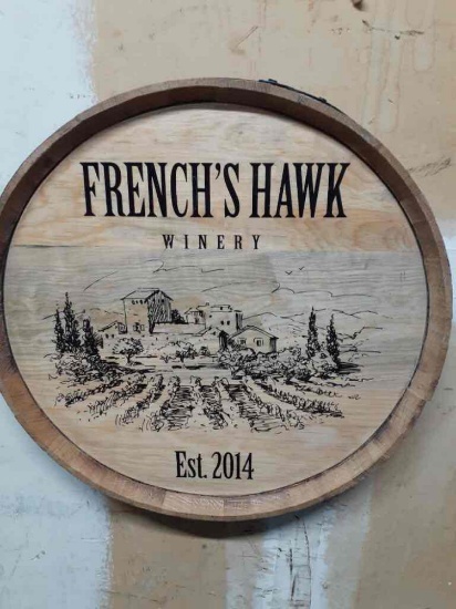 Wine Barrel - Winery Sign - will not ship - con 414