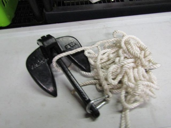 15lb Boat Anchor and Rope - will not ship - con 868