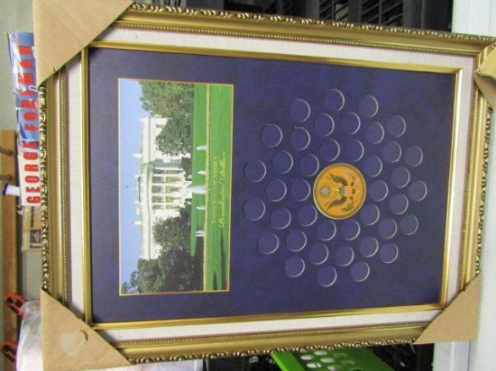 United States of American Presidential Dollar Frame - New - 19x26 - will not ship - con 868