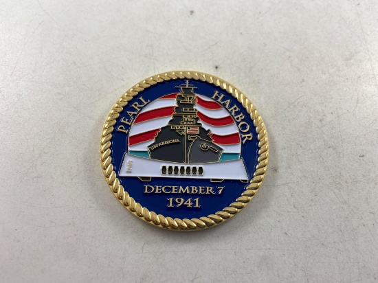 US Navy Pearl Harbor Challenge Coin - con 346