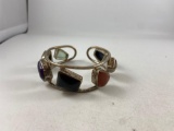 Multi-Colored Gemstone - Silver Bracelet - con 980