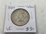 1969 Silver Kennedy Half Dollar - con 346