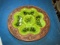 Green Wood Ceramic Treasure Craft Platter USA _ Not shipped _ con 1121