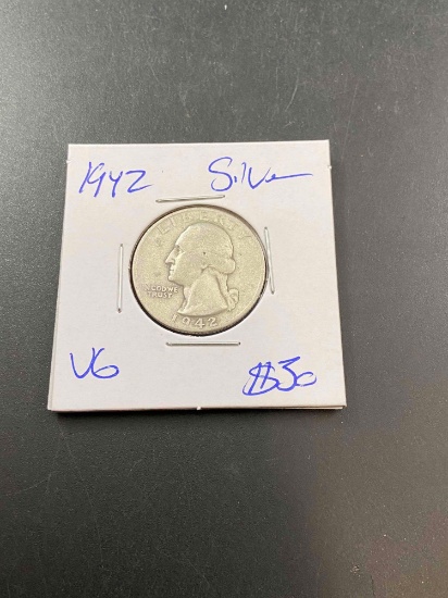 1942 Silver Washington Quarter - Con 346