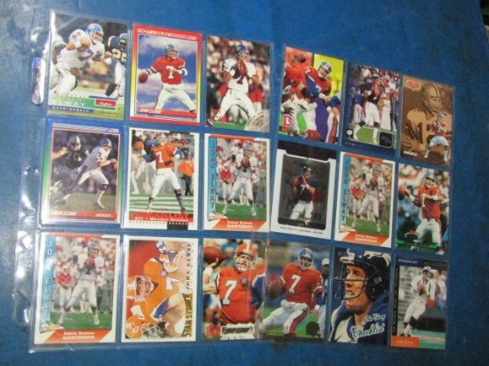 2 Sheets of John Elway Football Cards - Con 978