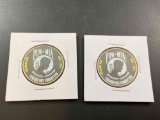 Pair of Pow MIA Coins - Con 346