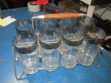 Dorothy Thorpe High Ball Glasses with Carrier Silver Fade - con 1121