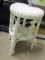White Wicker 2-Tier Heart Shaped Table - Will NOT Ship - con 1084