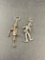 Articulated Charms Vintage Pinocchio and Jester Pewter - con 1080
