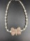 Large .925 Silver & Pearl Butterfly Necklace - Con 668