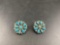 Sterling Silver & Turquoise Earrings - con 668