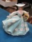 Vtg Lefton China Planter Bonnet Girl Blue & White Dress Figurine 3000B - Will NOT Ship - con 1128