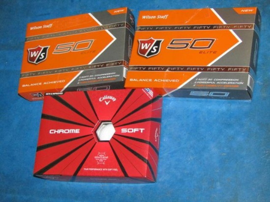 3 New Boxes of Golf Balls - con 757
