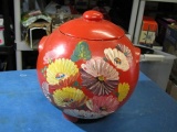 1960s-1970s Hand Painted Jar with Lid - Will NOT Ship - con 1123