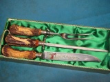 Vintage Anton Winger Jr Solingen Germany Poultry Cutlery Knife Carving Set - con 1128