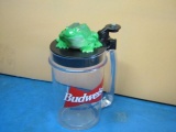 1990's Budweiser Plastic Stein with Talking Frog / Tested / Works - con 476