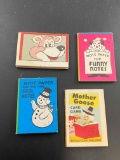 Four 1960's Funny Notebooks, Mother Goose Card, More - con 686