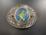 Metal Floral Design with Duck Belt Buckle - con 686