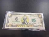24k Gold US $2.00 Note - con 346