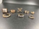 8 Gold filled Fashion Rings - con 119
