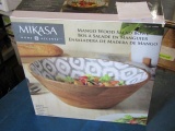 New Mikasa Mango Wood Salad Bowl - con 476
