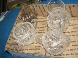 Vintage Cut Crystal and Smoked Glass Pieces _ Not shipped _ con 1128