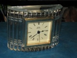 Lead Crystal Royal Gallery Mantle Clock - con 1068
