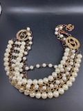 Chanel Made in France Marked Pearls and Chain - con 1080