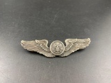 Vintage Sterling Silver Pilot Wings Pin Badge - con 668
