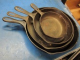 4 Iron Skillets - Will NOT Ship - con 847