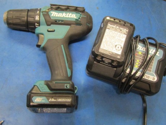 Makita FD09 Drill W/ 2 Batteries & Charger Tested Works - Con 317 | Estate  & Personal Property Personal Property | Online Auctions | Proxibid