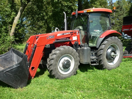 CIH Maxxum 125 Pro MFD Tractor & L750 8 ft Loader