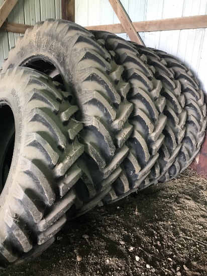(4) Titan 480/80R46 matched Tractor Tires