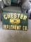 Metal Chester Implement John Deere Sign