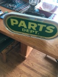 Old John Deere Parts Dept. Sign Lighted