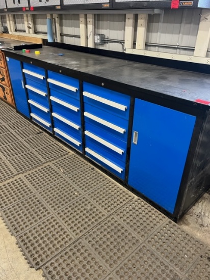 Steel Cabinet Bench & Drawers