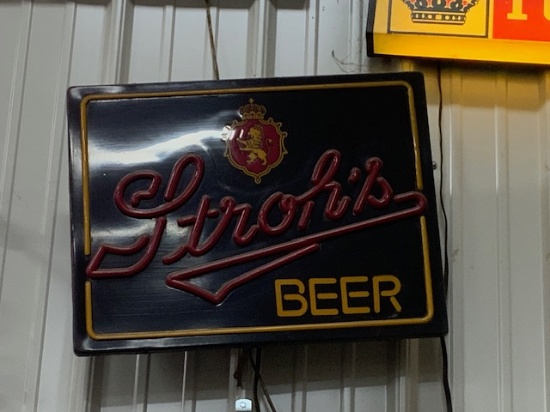 Strohls Beer 21 x 15 Sign