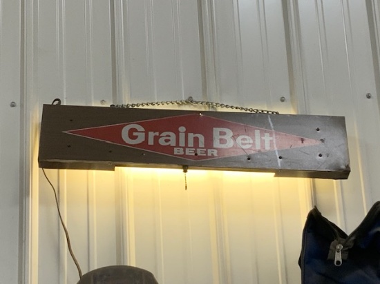 Grain Belt Metal Lighted Sign 29 x 6 1/2
