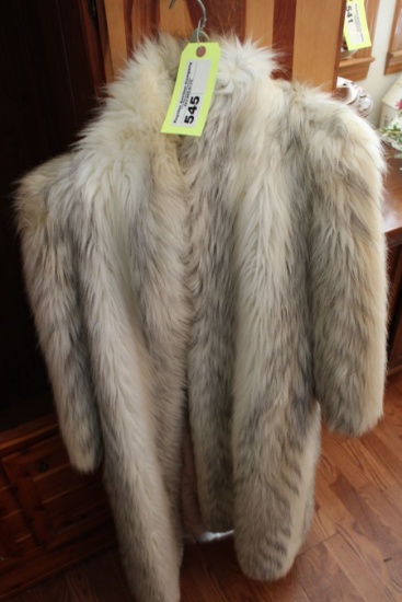 Ladies White Fur Coat