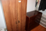 Wooden Cabinet And Contents