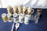 Collectible Beer Steins, And Jim Beam Glasses