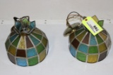 (2) Stained Glass Hanging Lights