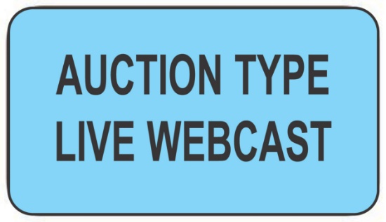 This is a live webcast auction (not a times online auction).