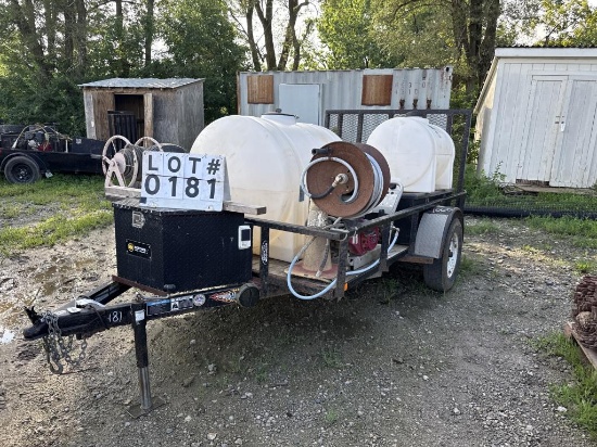 2017 Utility trailer with power washing equipment
