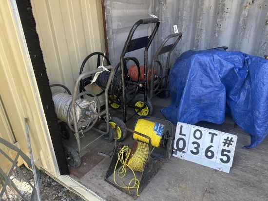 Assorted CHERNE plug reels and cable