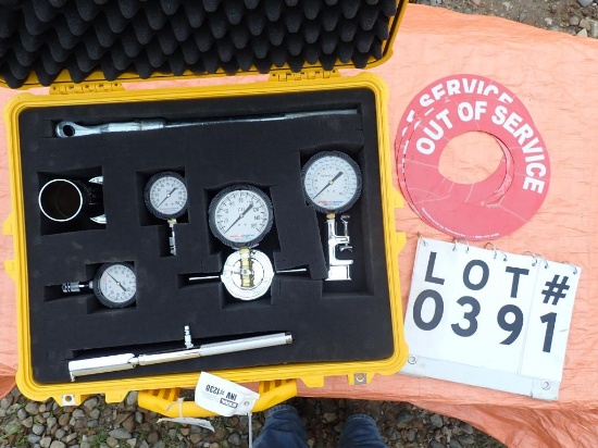Pressure testing gauge